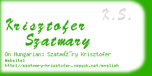 krisztofer szatmary business card